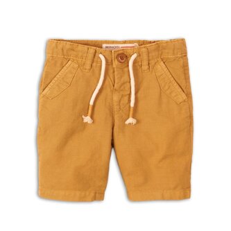 Kraťasy chlapecké lněné, Minoti, Lizard 5, hnědá - 86/92