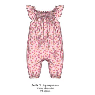 Overal kojenecký dívčí, Minoti, Fruits 7, růžová - 80/86