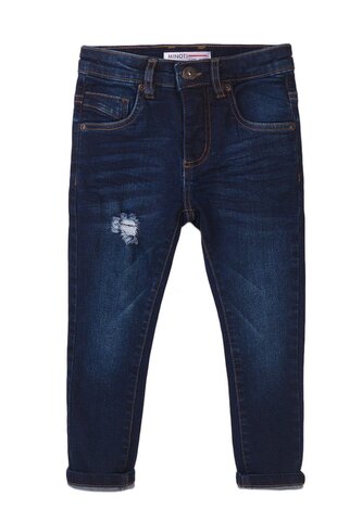 Kalhoty chlapecké džínové s elastanem, Minoti, Scandi 4, modrá - 158/164