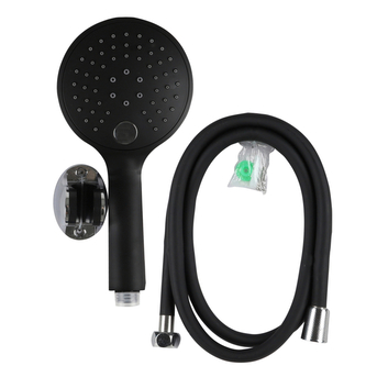 DOCHTMANN Sada sprchová hlavice 3 trysky, držák na stěnu, hadice 150cm černá