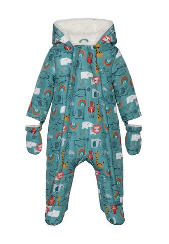 Kombinéza kojenecká zimní podšitá chlupem, Minoti, Look 8, modrá - 56/62