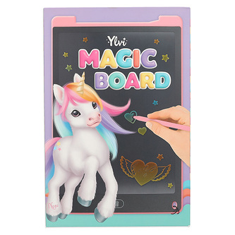Magická tabulka na malování Ylvi, Ružová, tužka se šňůrou