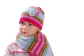 čepice dívčí pletená, Bugga, PD377, mix - 1/2let