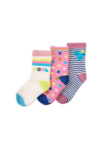 Ponožky dívčí 3pack, Minoti, KG SOCK 33, holka - 128/140