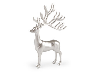Jelen k dekoraci věnců a vánočních vazeb - 1 ks - 1 stříbrná