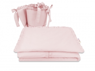 BABY NELLYS 3-dílná sada Mantinel s povlečením, Royal - růžová, 135 x 100 cm; 135x100 BABY NELLYS 3-dílná sada Mantinel s povlečením, Royal - růžová, 135 x 100 cm; 135x100