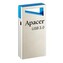 Apacer USB flash disk, USB 3.0, 64GB, AH155, stříbrný, AP64GAH155U-1, USB A, s poutkem