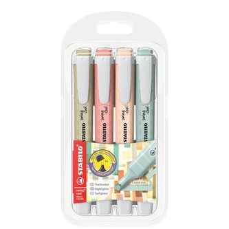 Zvýrazňovač STABILO swing cool NatureCOLORS - sada 4 ks