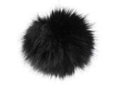 Kožešinová bambule s poutkem Ø11 cm - 1 ks - 6 černá