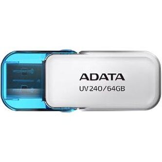 ADATA Flash Disk 64GB UV240, USB 2.0, bílá