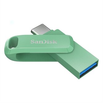 SanDisk Flash Disk 256GB Ultra Dual Drive Go, USB-C 3.2, Zelená