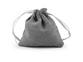 Dárkový pytlík 8x8 cm textilní - 100 ks - 4 šedá