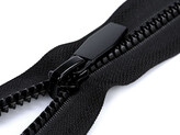 Kostěný zip No 5 délka 60 cm kulaté zoubky - 1 ks - 322 černá