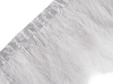 Prýmek - marabu peří 12-15 cm - 1 ks - 3 šedá nejsvětlejší