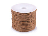 Šňůra bavlněná Ø0,8 mm voskovaná - 1 ks - 28 hnědá koňak