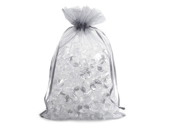 Dárkový pytlík 15x24 cm organza - 10 ks - 7 (15x24 cm) stříbrná