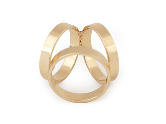 Spona / průvlek na šátek - 1 ks - zlatá