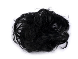 Gumička s vlasy - 1 ks - 4 černá Gumička s vlasy - 1 ks - 4 černá