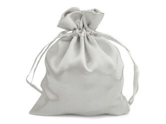 Dárkový pytlík 9x11 cm saténový - 100 ks - 4 stříbrná světlá