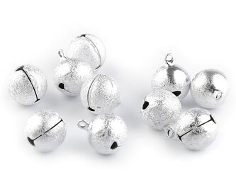 Rolničky Ø20 mm - 5 ks - 1 stříbrná světlá Rolničky Ø20 mm - 5 ks - 1 stříbrná světlá