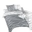 Dadka Povlečení krep Vlny bílé/tmavě šedé DUO 240x200, 2x70x90 cm