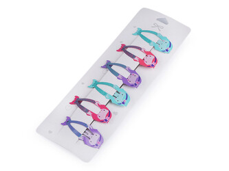 Sponka do vlasů pukačka - 6 ks - 2 mix mořská panna