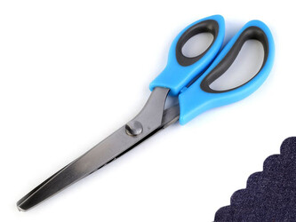 Nůžky entlovací délka 24 cm obloučky / zoubky - 1 ks - 1 náhodná barva obloučky Nůžky entlovací délka 24 cm obloučky / zoubky - 1 ks - 1 náhodná barva obloučky