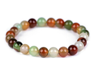 Náramek achát multicolor, syntetický minerál - 1 ks - achát multicolor