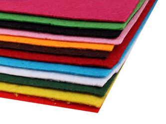 Látková dekorativní plsť / filc 20x30 cm - 12 ks - 1 mix