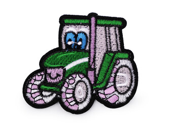 Nažehlovačka traktor - 10 ks - zelená