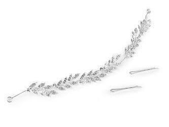 Štrasová ozdoba / čelenka do vlasů - 1 ks - crystal