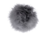 Kožešinová bambule s poutkem Ø6 cm - 20 ks - 7 šedá