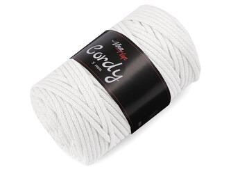 Provázková příze 100 m Cordy - 1 ks - 26 (8171) bílá mléčná