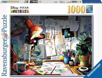 RAVENSBURGER Puzzle Disney Pixar: Stůl umělce 1000 dílků