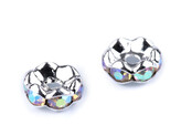Šatonová rondelka Ø8 mm - 100 ks - 4 crystal AB