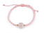 Náramek shamballa se skleněným korálkem - 1 ks - 2 růžová nejsv.