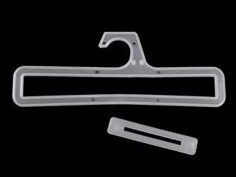 Plastové ramínko průvlek 20 cm - 20 ks - transparent