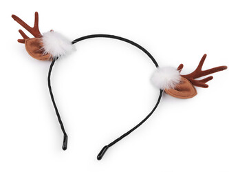 Čelenka do vlasů vánoční / párty - 1 ks - 1 černá