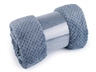 Deka mikroflanel strukturovaný 150x200 cm - 1 ks - 3 modrá střední