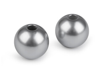 Plastové voskové korále Ø30 mm - 2 ks - 5 (F60) šedá