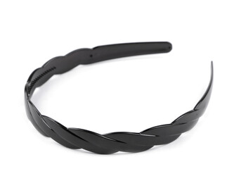 Plastová čelenka do vlasů - 12 ks - černá