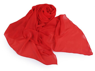 Letní šátek / šála jednobarevná 75x175 cm - 1 ks - 8 červená světlá