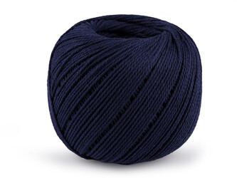 Bavlněná příze macrame Ø2 mm rozčesávací - 1 ks - 10 modrá tmavá