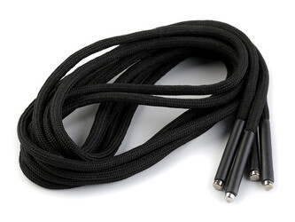 Oděvní šňůra s koncovkami do kapucí délka 140 cm - 10 ks - 1 černá