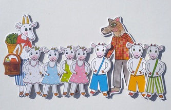 MARIONETINO Vlk a kůzlátka loutky MARIONETINO Vlk a kůzlátka loutky