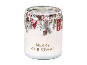 Bolsius Sklo 68x80mm Větvička zdobená, bílá vonná svíčka