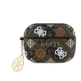 Guess PU 4G Peony Charm Pouzdro pro AirPods Pro 2 Brown