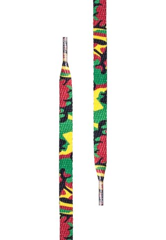 Tkaničky do bot Tubelaces Special Flat Rasta - barevné, 140