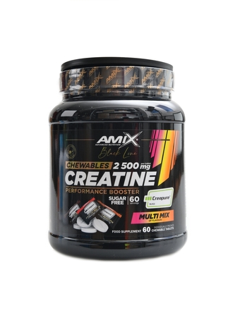 Amix - Black line Creatine creapure 2500mg chewable tabs zero sugar 60 tablet multiflavors