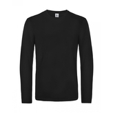 Triko s dlouhým rukávem B&C LSL Ultra - černé, 3XL